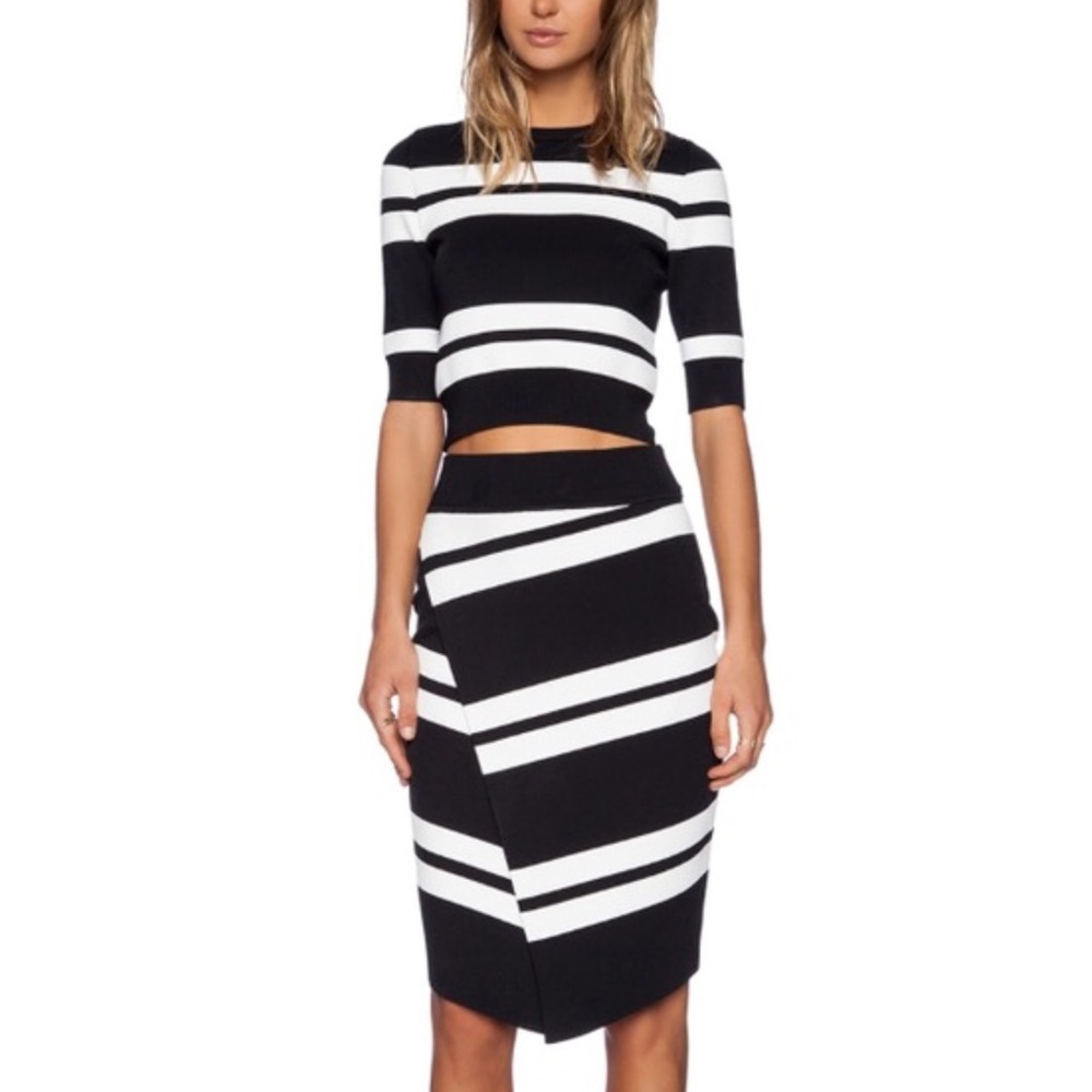 *SOLD* ALC Knit Crop Top & Asymmetrical Skirt NWT